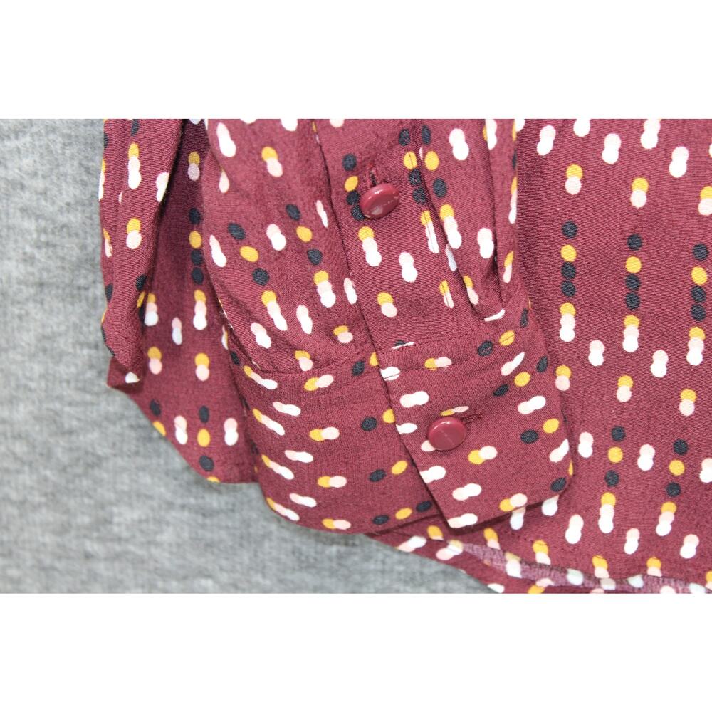 Equipment Medium Button Shirt Lemma Tawny Port Multi Dot Woven Viscose View 4